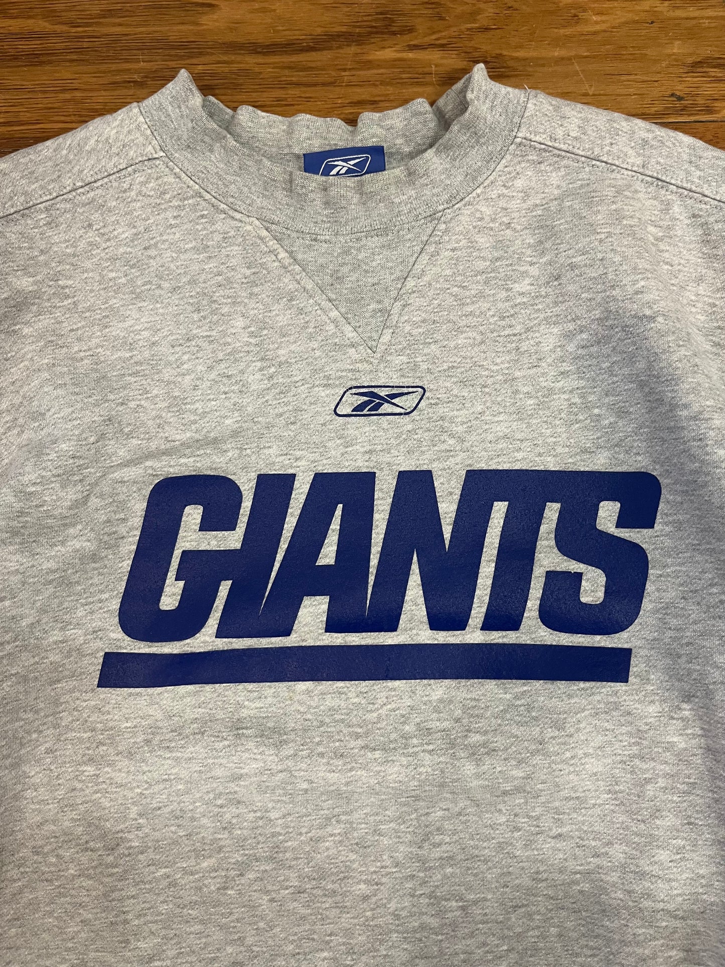 00s New York Giants Reebok Grey Crewneck (M)