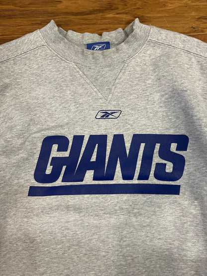 00s New York Giants Reebok Grey Crewneck (M)