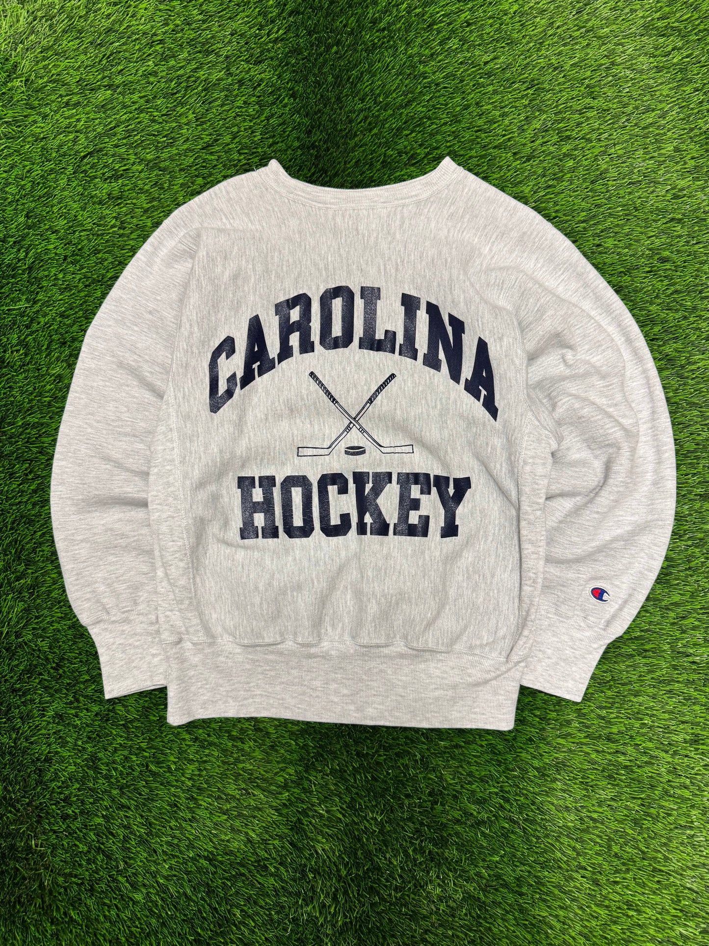 90s University of North Carolina UNC Field Hockey Vintage Champion Reverse Weave Crewneck (M)