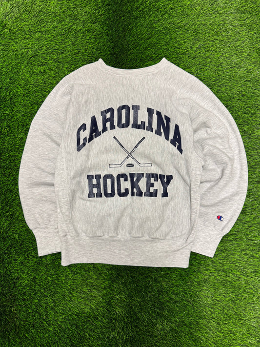 90s University of North Carolina UNC Field Hockey Vintage Champion Reverse Weave Crewneck (M)