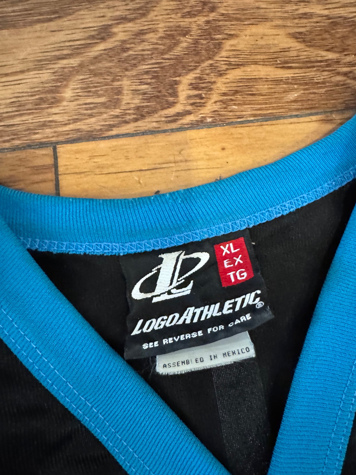 90s Carolina Panthers Kerry Collins Sun Faded Logo Athletic Jersey (XL)