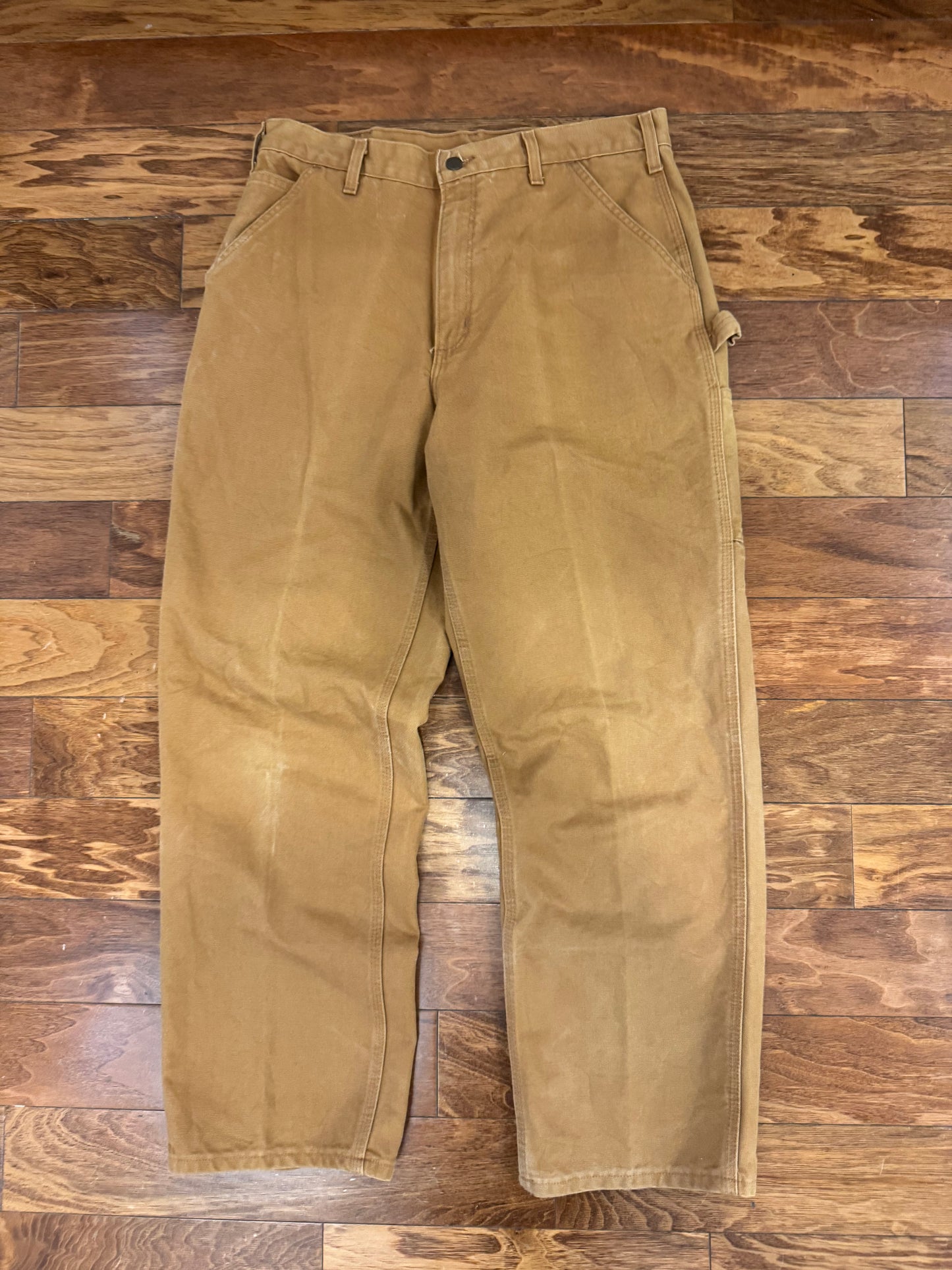 2011 Carhartt Dark Tan Carpenter Pants (35 x 32)