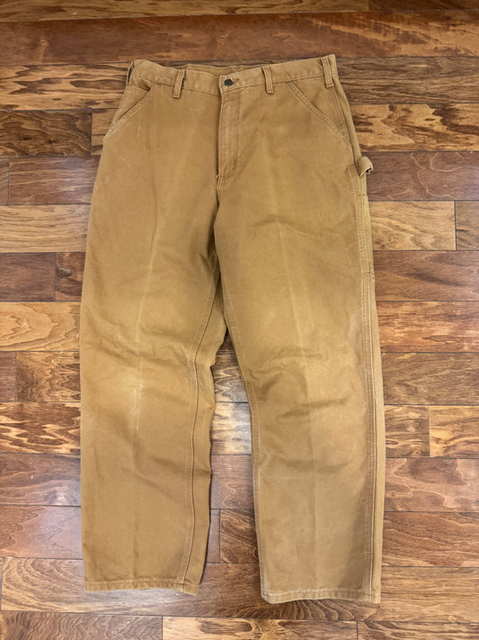 2011 Carhartt Dark Tan Carpenter Pants (35 x 32)