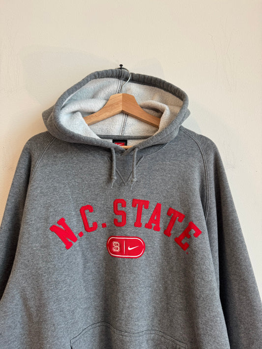 90s NC State Wolfpack Nike Center Swoosh Embroidered Hoodie (XXL)