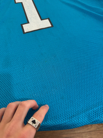 2010s Carolina Panthers Cam Newton Blue Rookie Reebok Jersey (XXL)