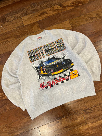 1994 Nascar Nutmeg Rusty Wallace Breakthrough Crewneck (XL)