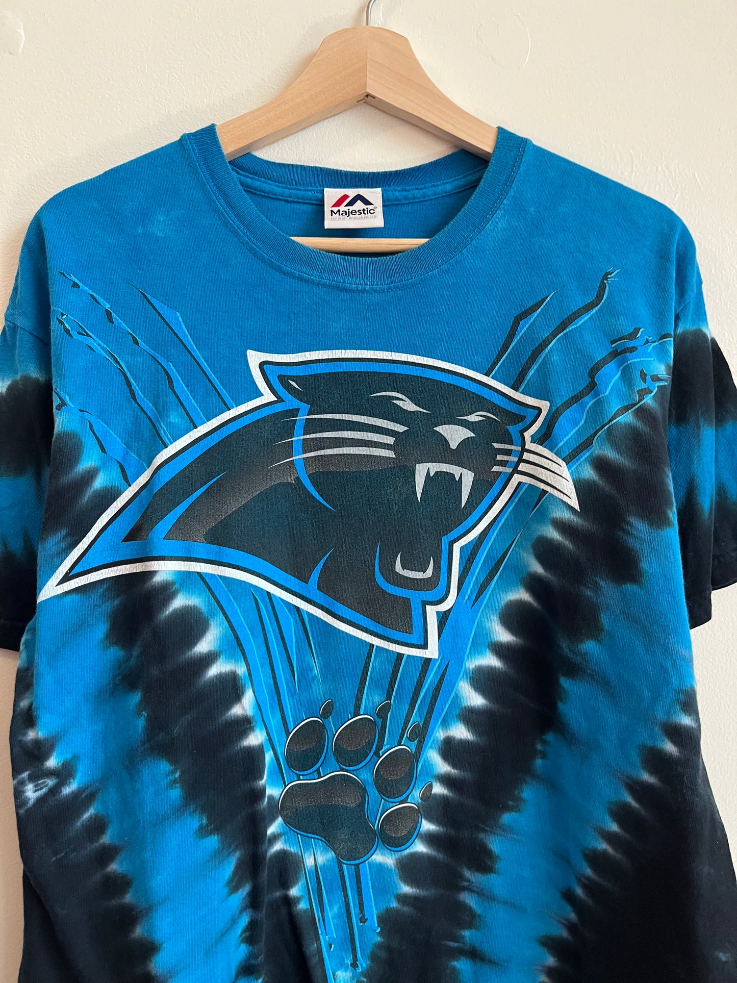 00s Carolina Panthers Majestic Tie Dye Tee (L)