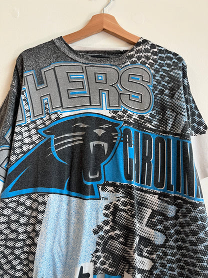 1993 Carolina Panthers Magic Johnson T’s AOP Tee (XL)
