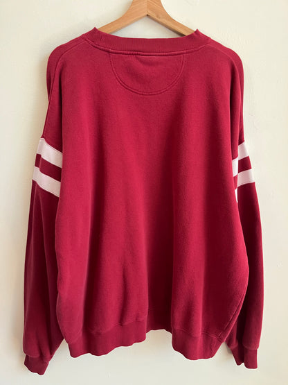 90s Alabama Crimson Tide Red Oak Striped Crewneck (XXL)
