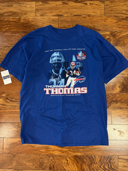 2007 Buffalo Bills Thurman Thomas Hall of Fame Tee (L)