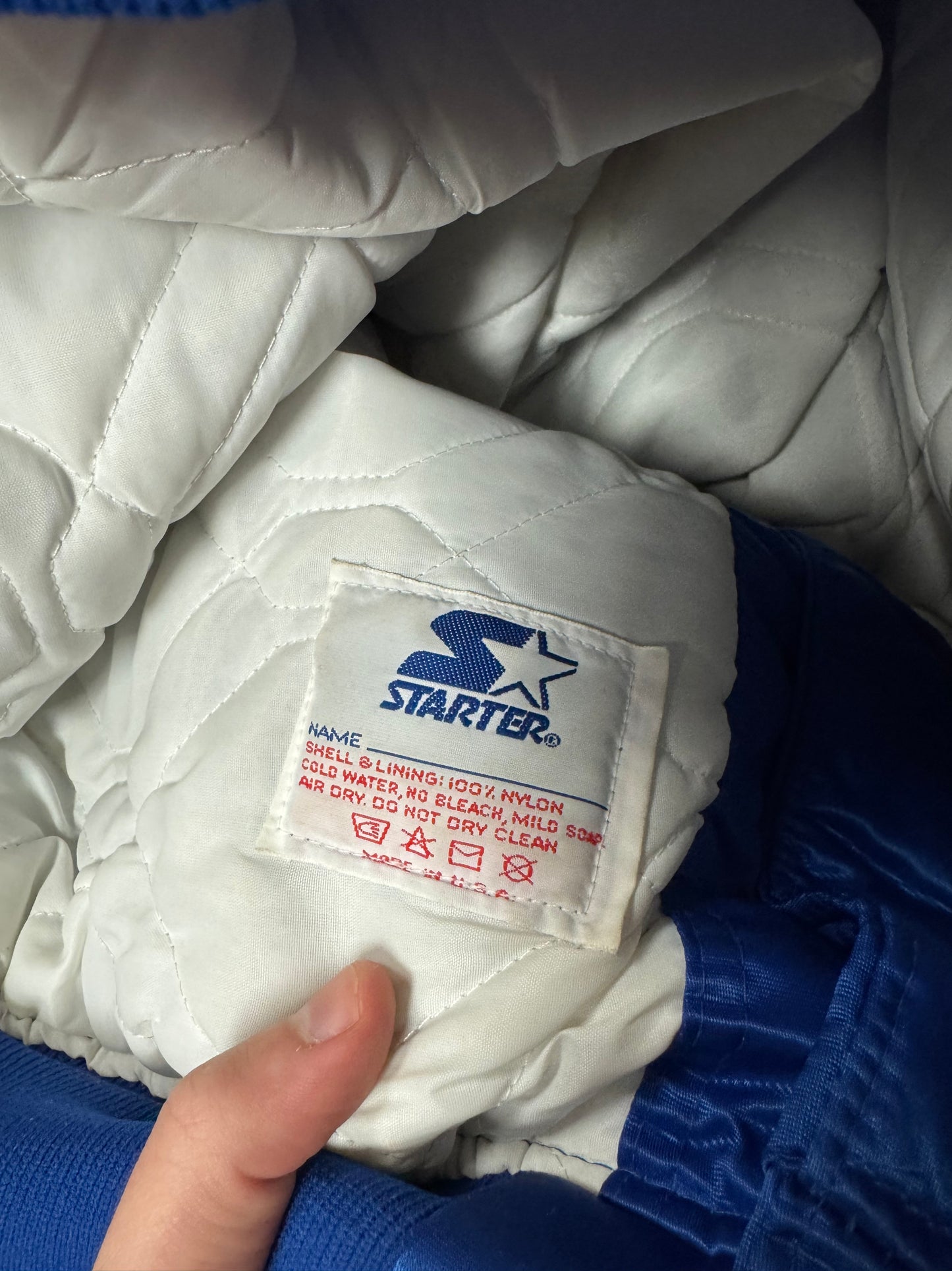 80s New England Patriots Old Logo Vintage Starter Satin Jacket (L)