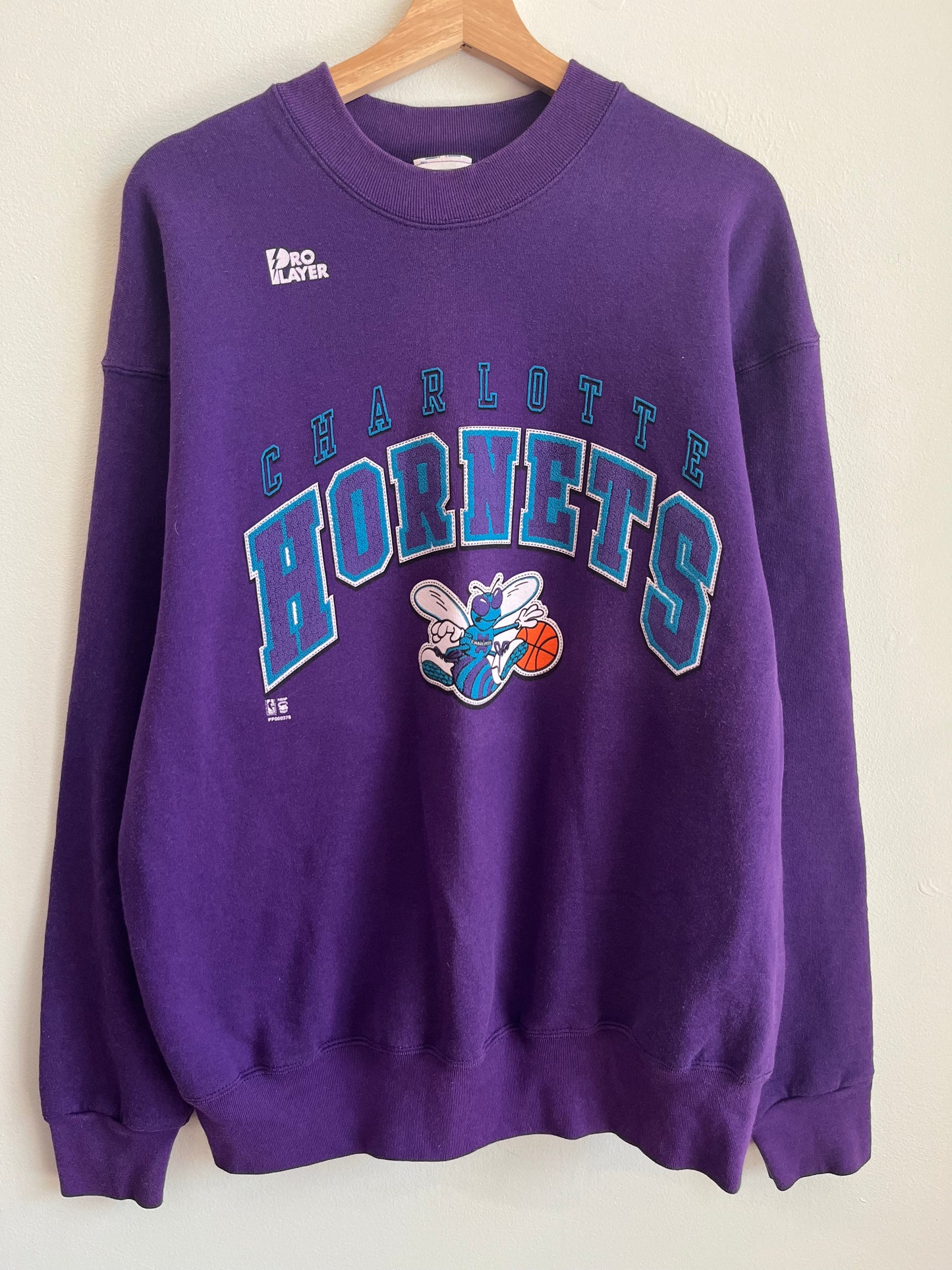 90s Charlotte Hornets Pro Player Purple Crewneck (XL)