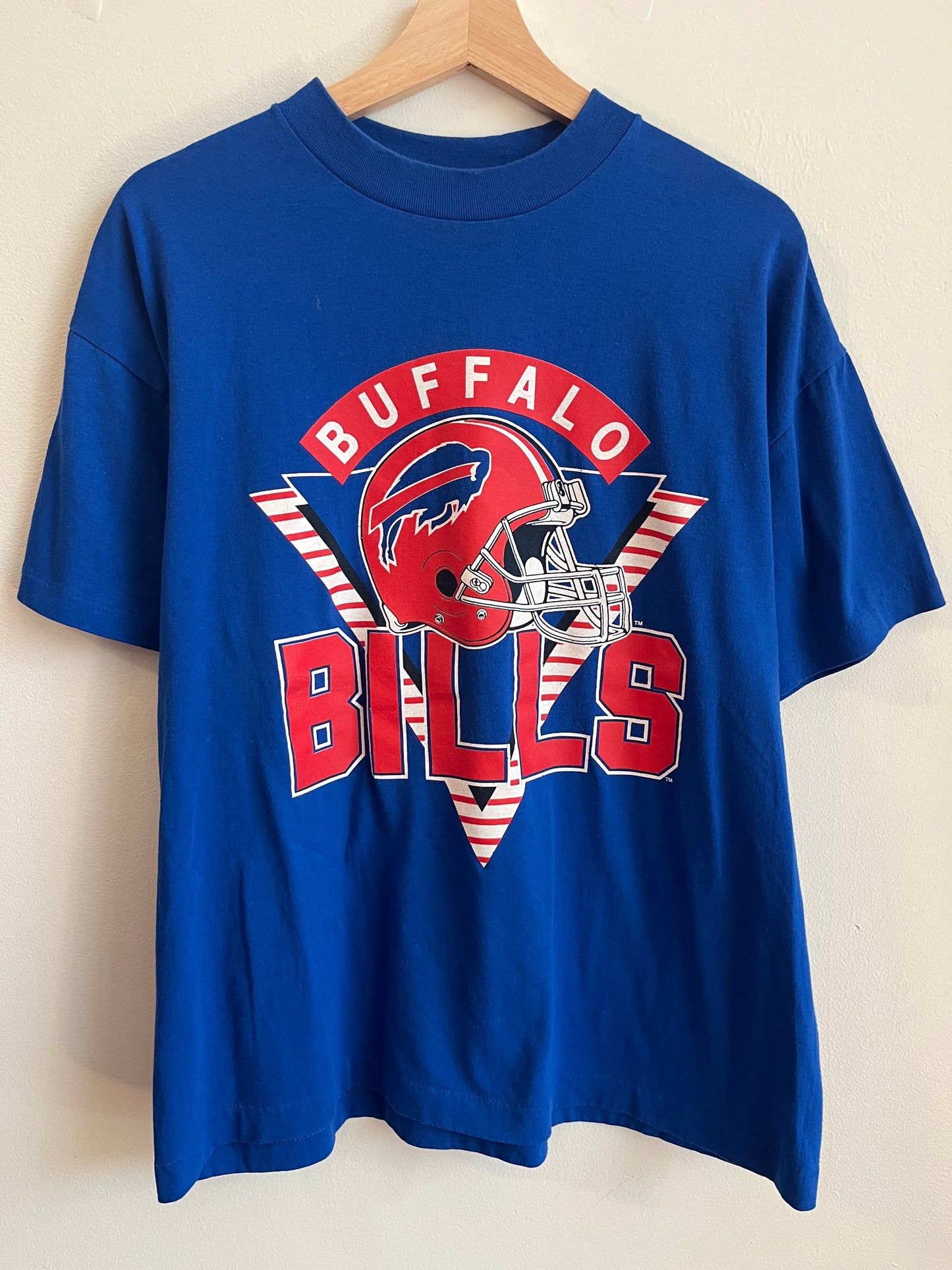 90s Buffalo Bills Blue Trench Helmet Tee (L)