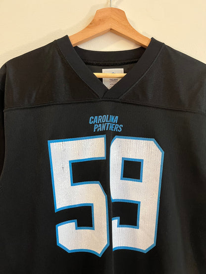 2010s Carolina Panthers Luke Kuechly Striped Home Jersey (Youth XL)