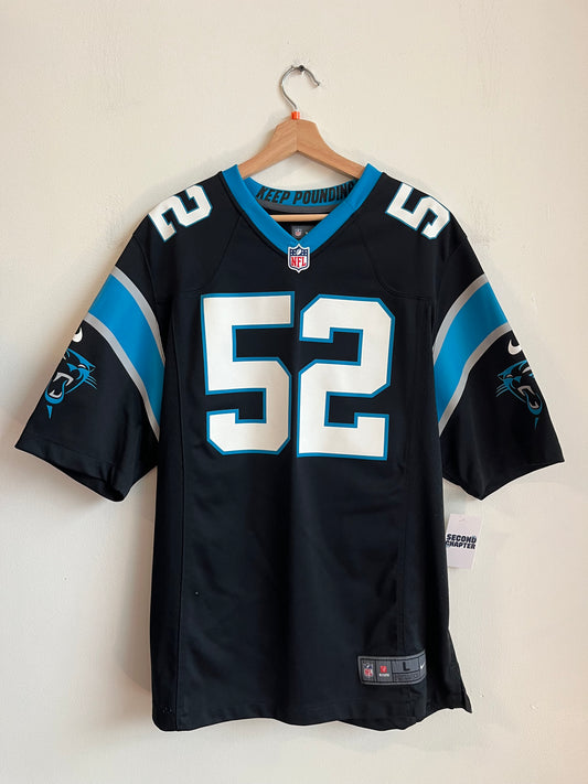 00s Carolina Panthers Jon Beason Home Nike Jersey (L)