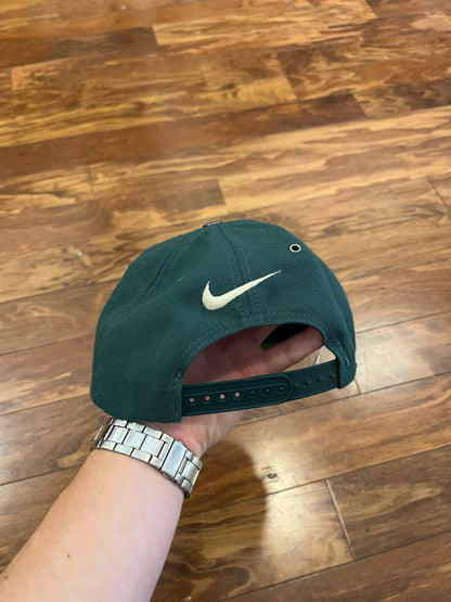 90s Nike Spell Out Green Essential Hat (OS)