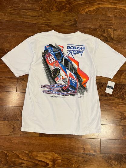 00s Jeff Burton Front/Back Racing Graphic Tee (XL)
