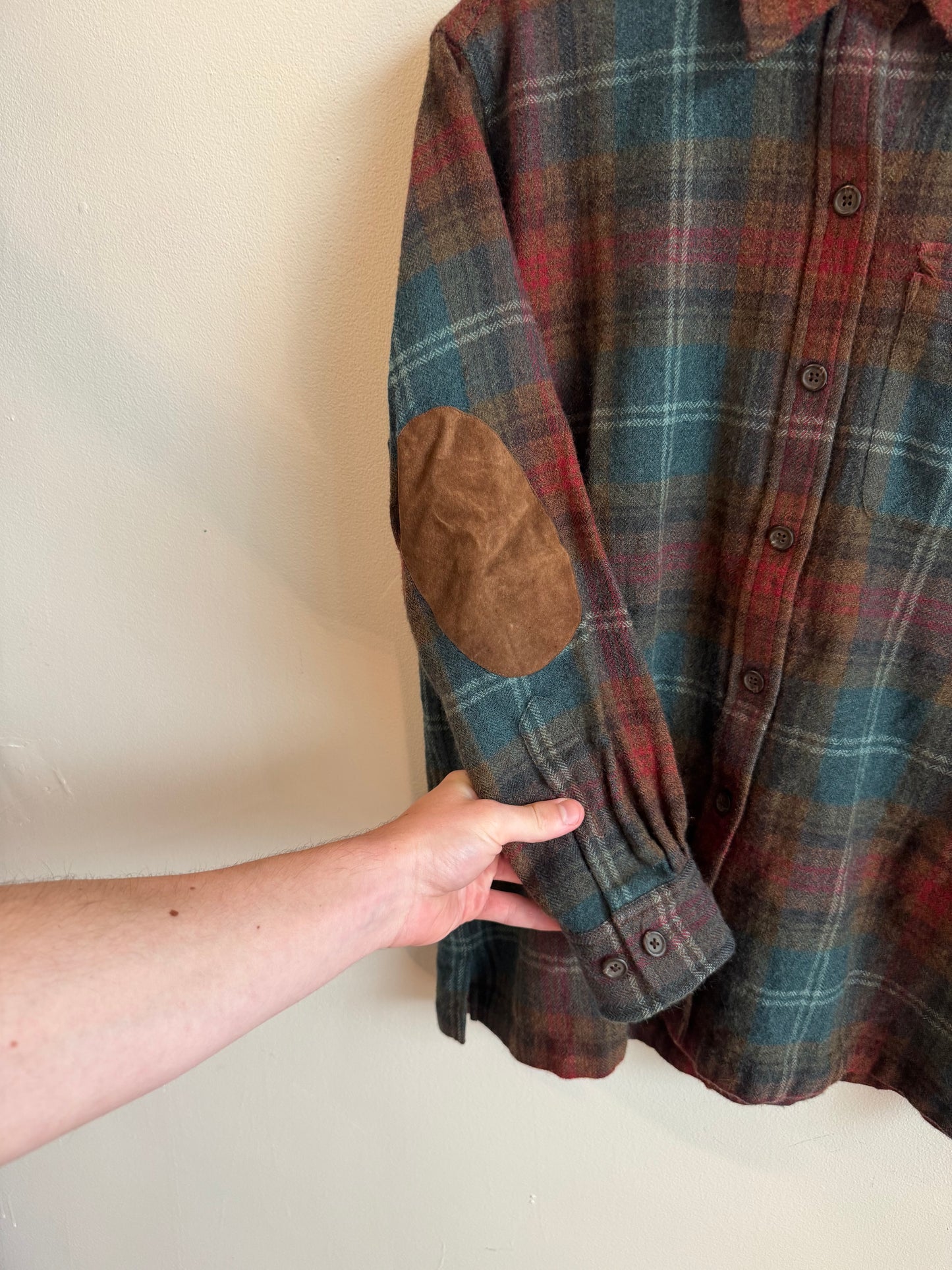 90s Lauren Ralph Lauren Multi-Colored Green Label Flannel (S)