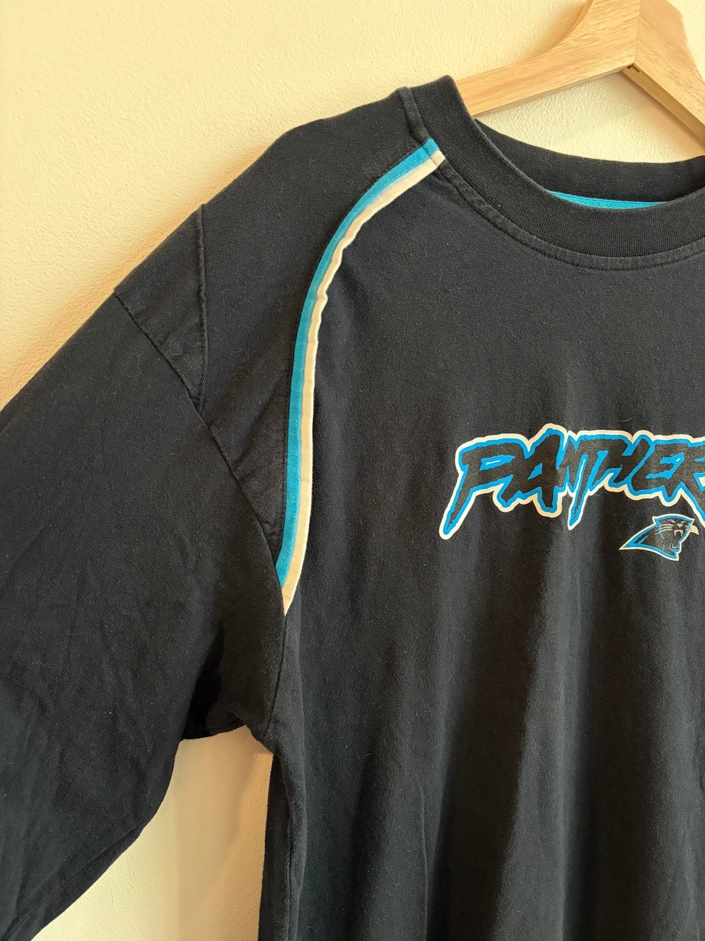 00s Carolina Panthers Cat Scratch Long Sleeve Shirt (M)
