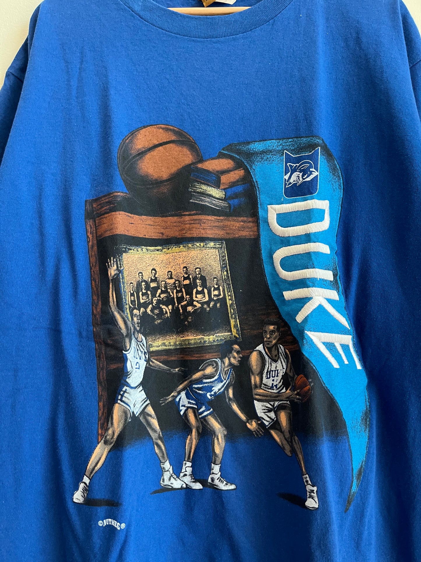 90s Duke Blue Devils Embroidered Nutmeg Tee (XL)