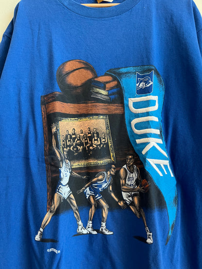 90s Duke Blue Devils Embroidered Nutmeg Tee (XL)