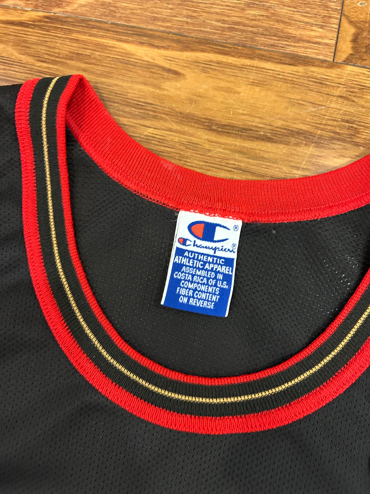 90s Philadelphia 76ers Jerry Stackhouse #42 Champion Vintage NBA Black Jersey (S)