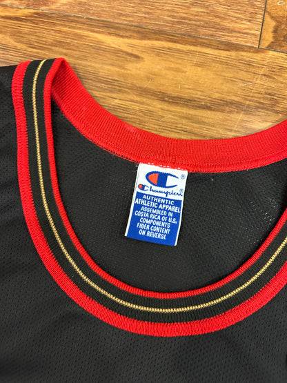 90s Philadelphia 76ers Jerry Stackhouse #42 Champion Vintage NBA Black Jersey (S)