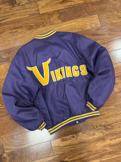 1989 Minnesota Vikings 20th Anniversary Vintage Birdie Satin Jacket (L)