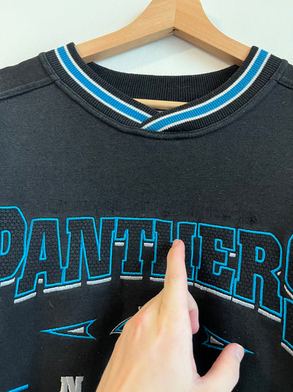 00s Carolina Panthers Lee Black Embroidered Crewneck (M)