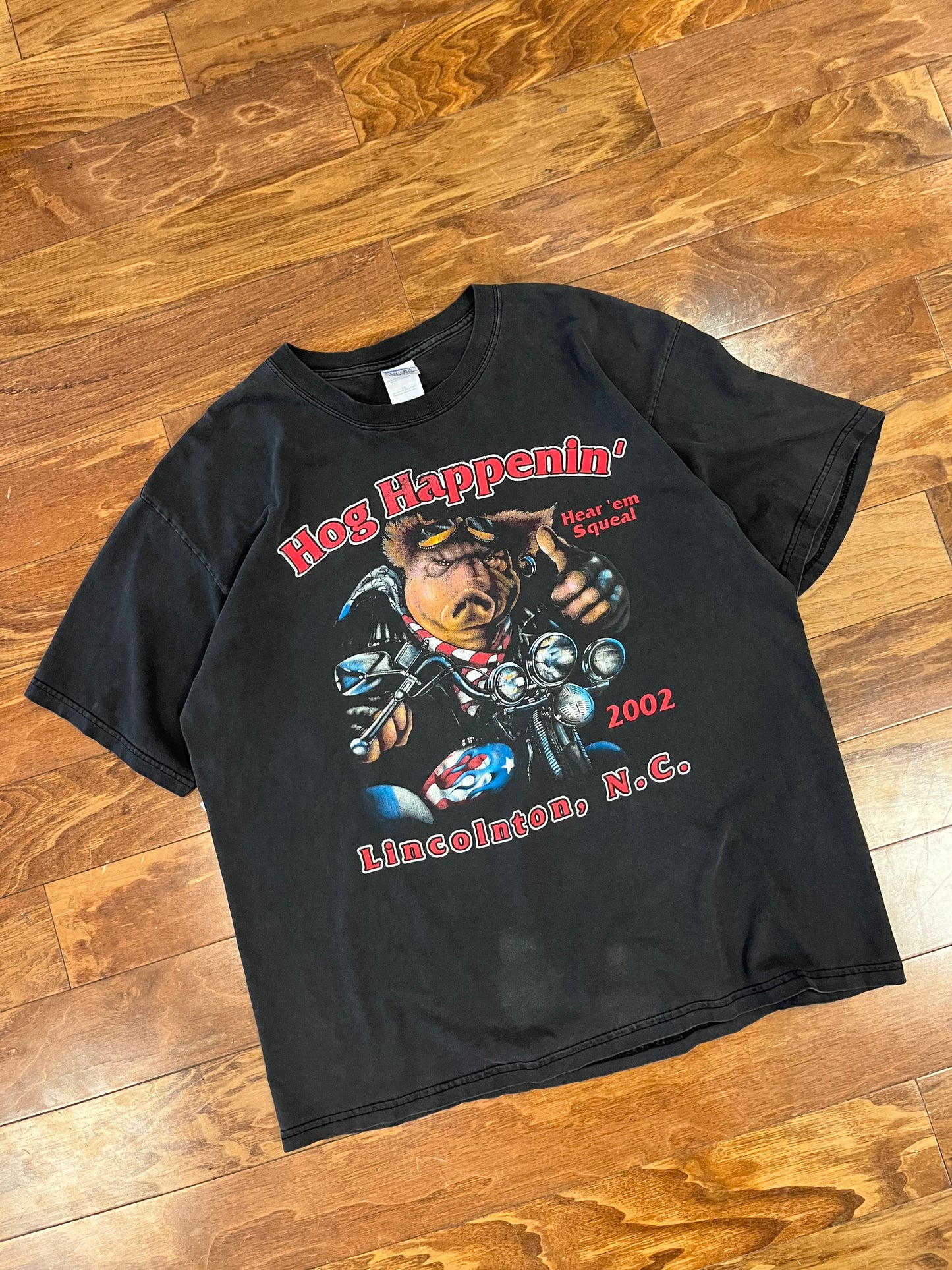 2002 Hog Happenin' Biker Tee (XL)