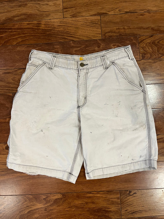 00s Carhartt White Paint Workwear Shorts (34)
