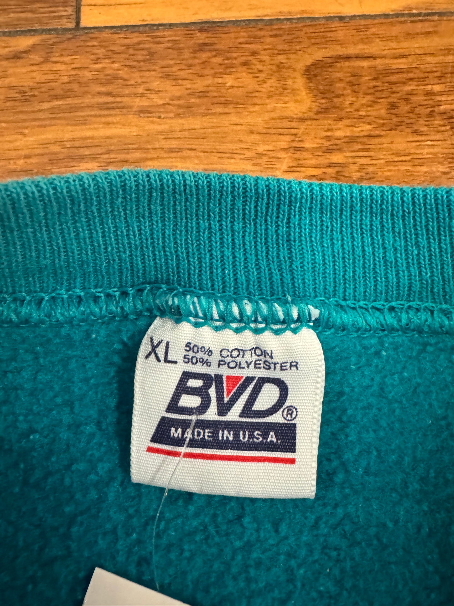 90s New York Yankees BVD Teal Embroidered Crewneck (XL)