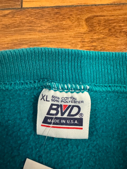 90s New York Yankees BVD Teal Embroidered Crewneck (XL)