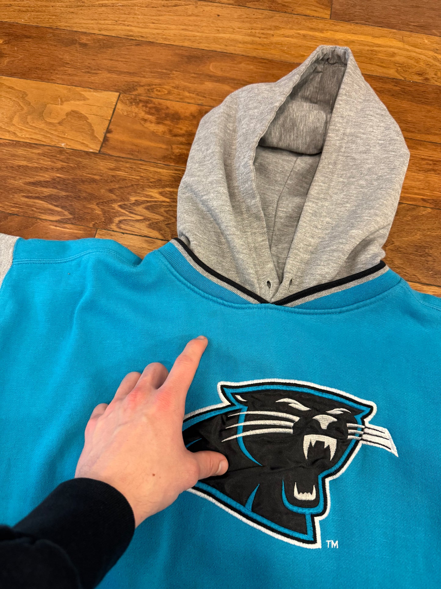 90s Carolina Panthers Starter Two Tone Hoodie (M)