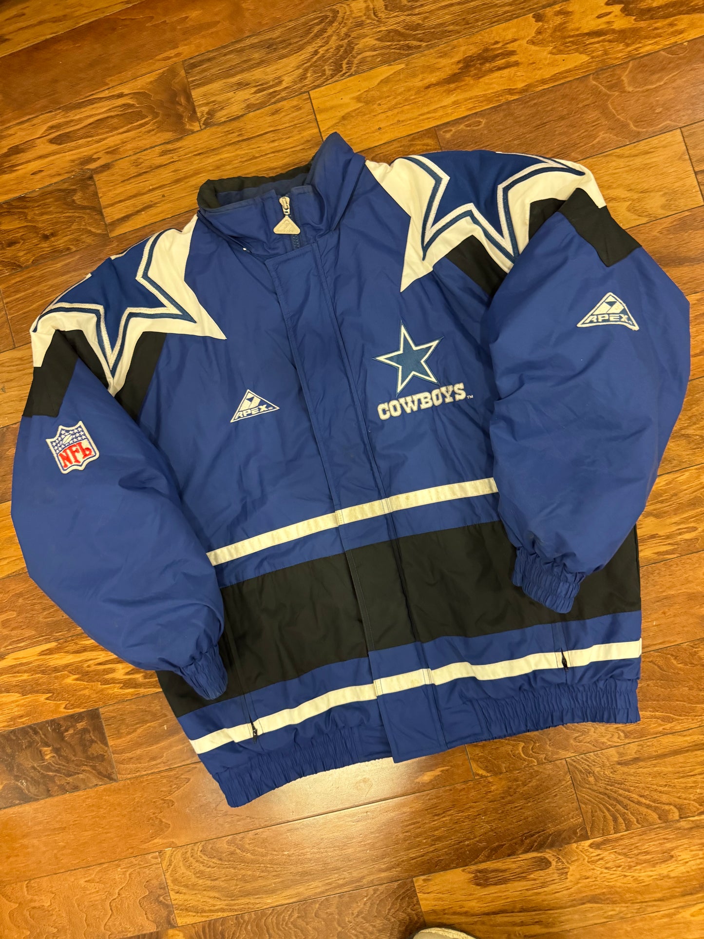 90s Dallas Cowboys Stained Apex Puffer Jacket (L)