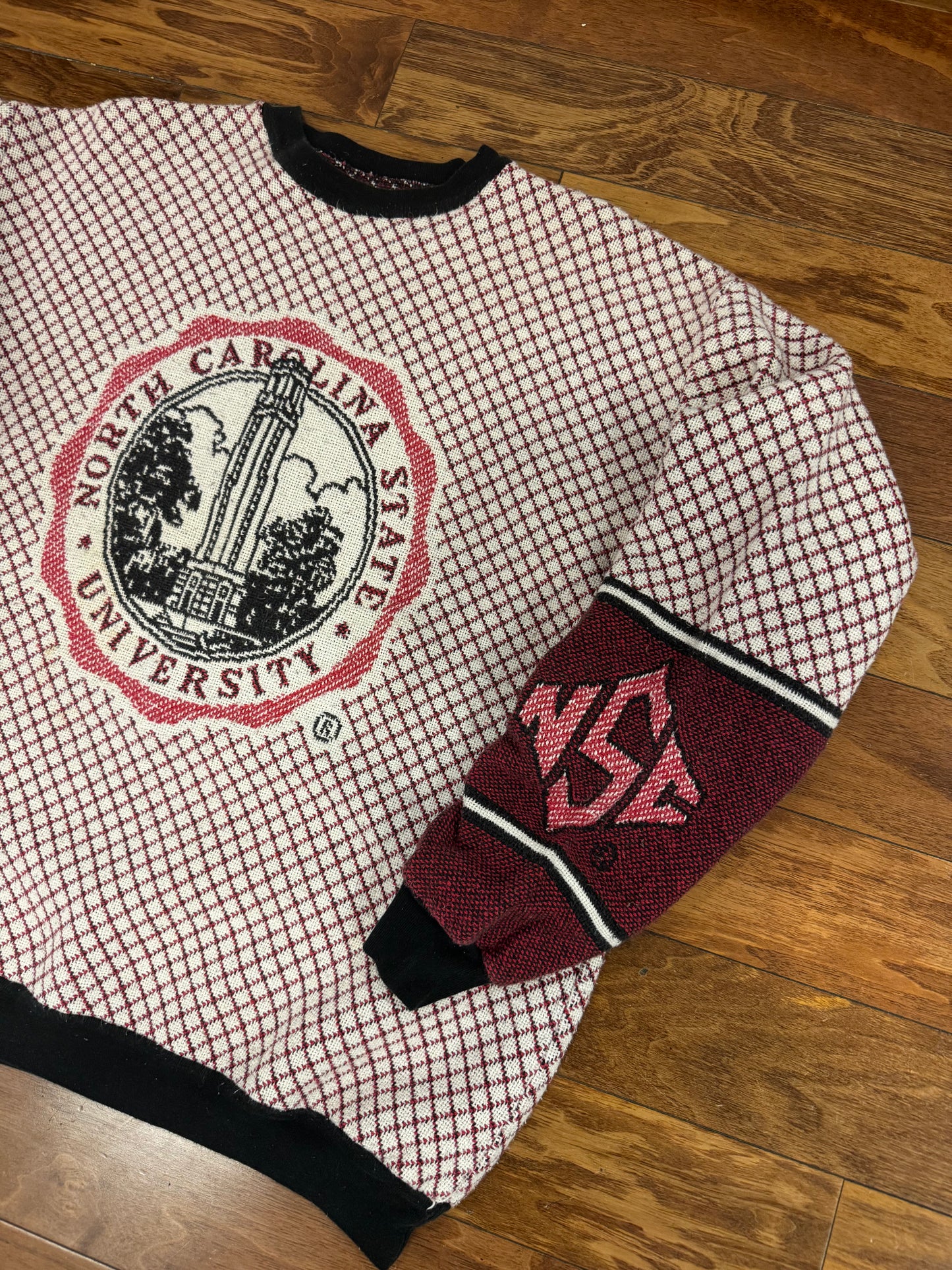 80s NC State University (NCSU) Rare Knit Sweater (XL)