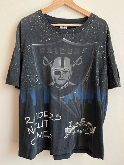 1992 Raiders Night Games Starter Rare AOP Tee (XL)