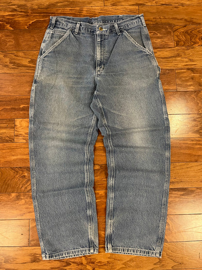 Carhartt Light Wash Carpenter Jeans (34 x 32)
