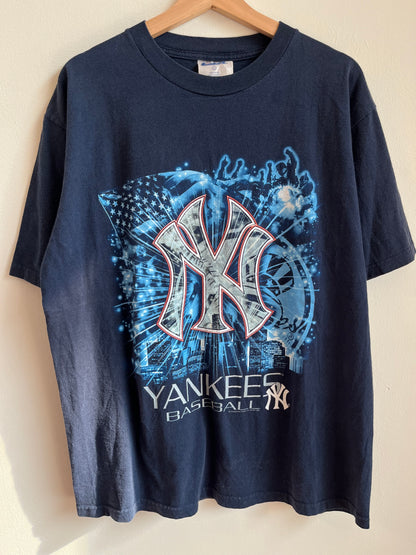2001 New York Yankees CSA Big Flag Tee (L)
