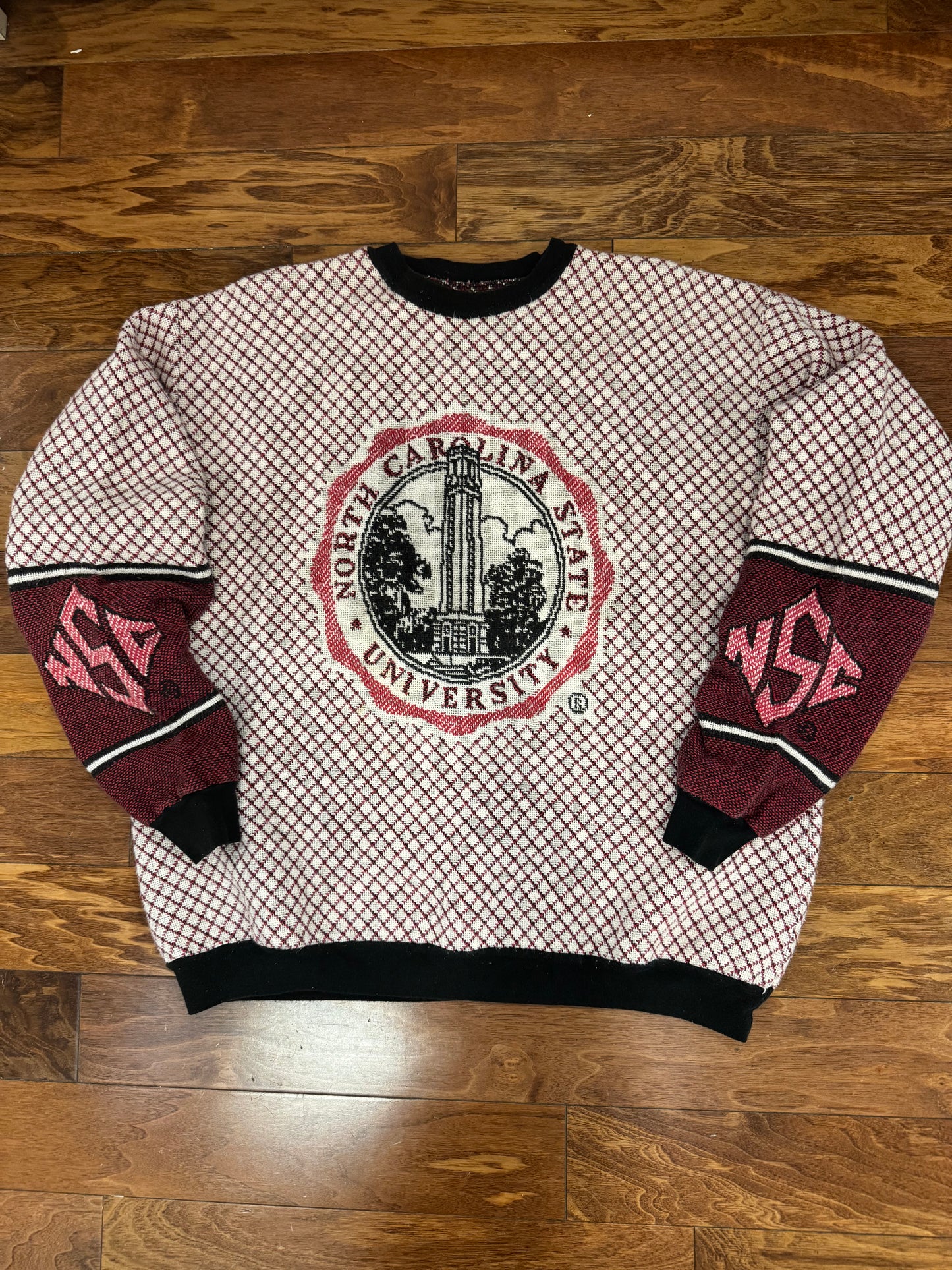 80s NC State University (NCSU) Rare Knit Sweater (XL)