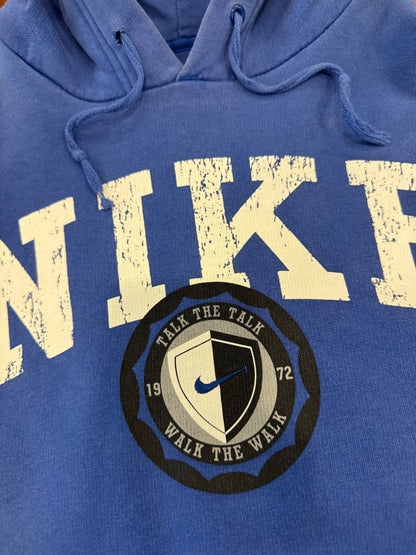 00s Nike Spell Out Swoosh Blue Hoodie (M)