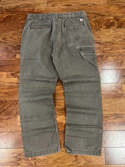 2014 Carhartt Brown Casual Workwear Pants (36x30)