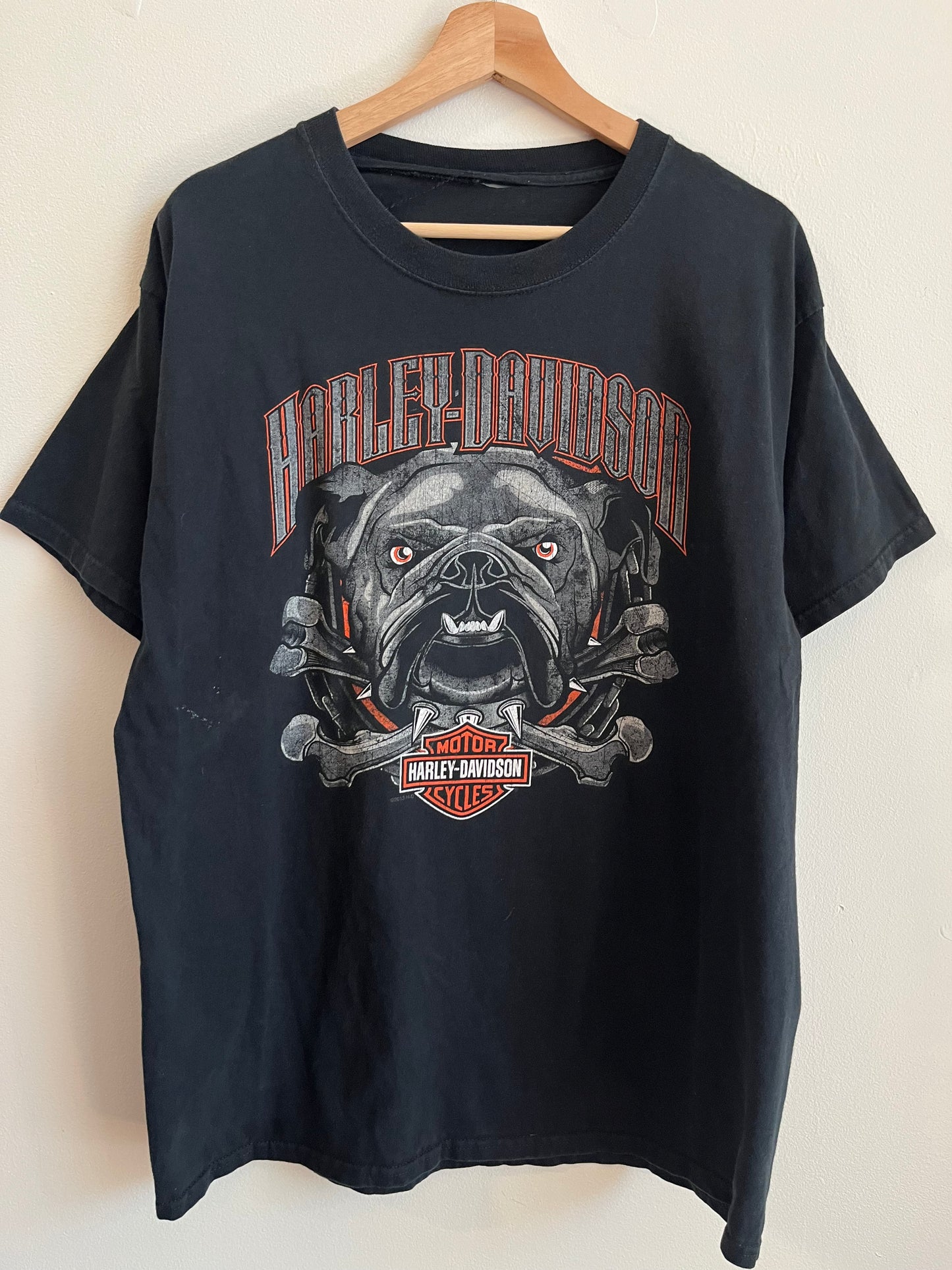 2003 Harley Davidson Pug Graphic Biker Tee (L)
