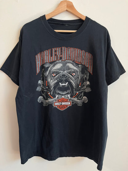 2003 Harley Davidson Pug Graphic Biker Tee (L)
