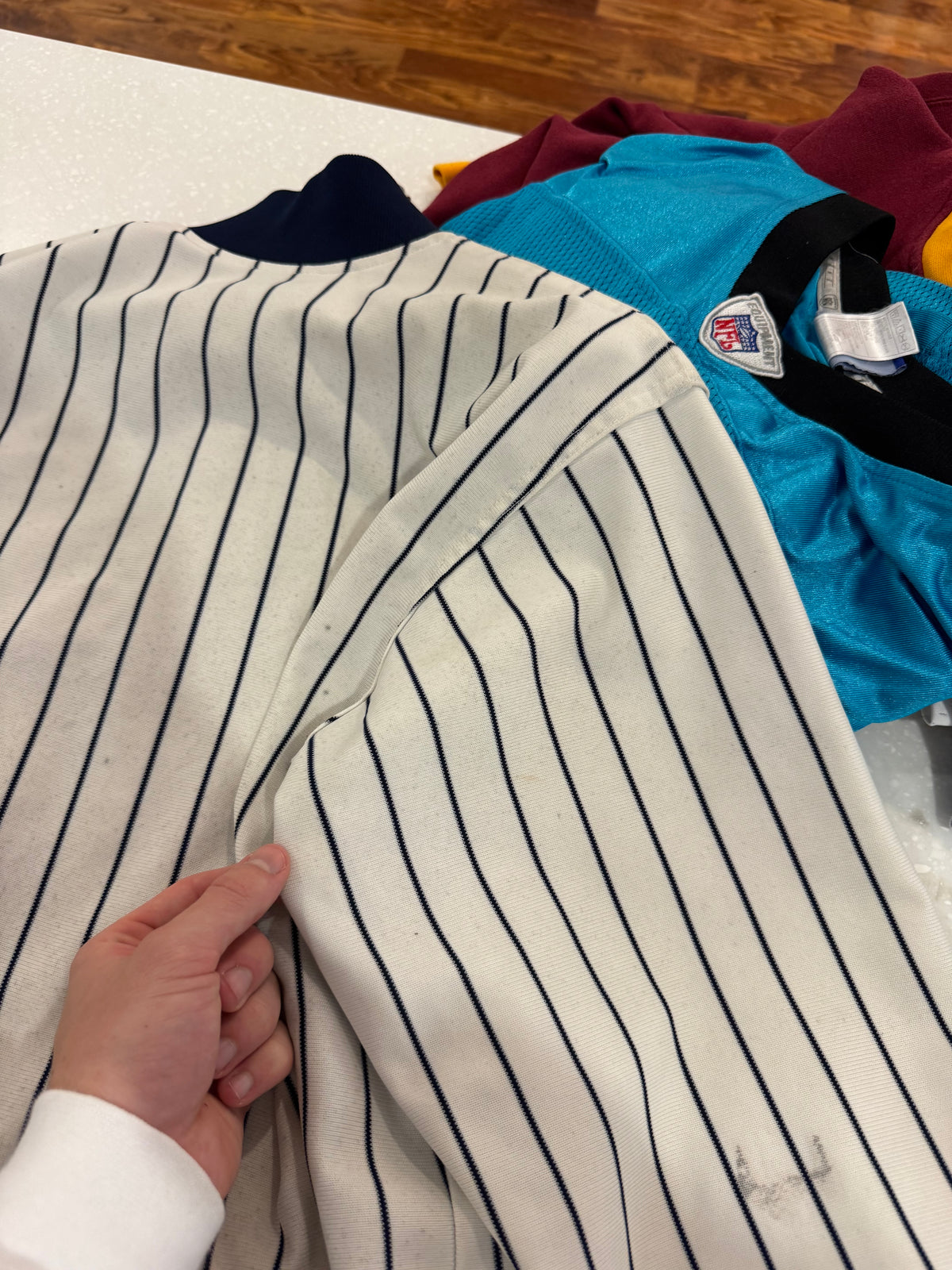80s Chicago White Sox Vintage Pinstripe Coach Jacket (M)