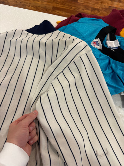 80s Chicago White Sox Vintage Pinstripe Coach Jacket (M)