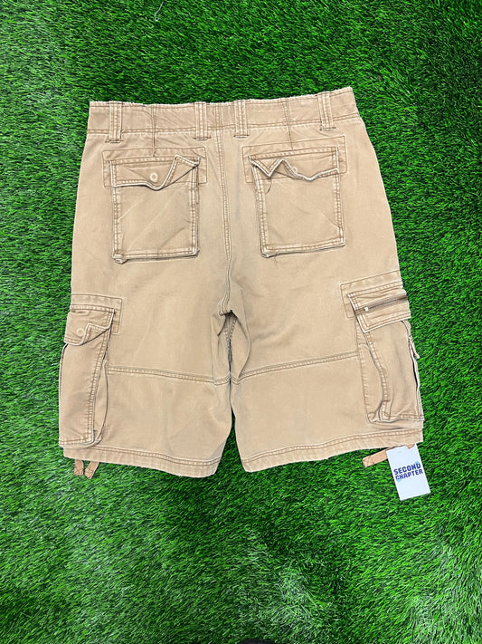 00s Aeropostale Baggy Tan Cargo Shorts (34)