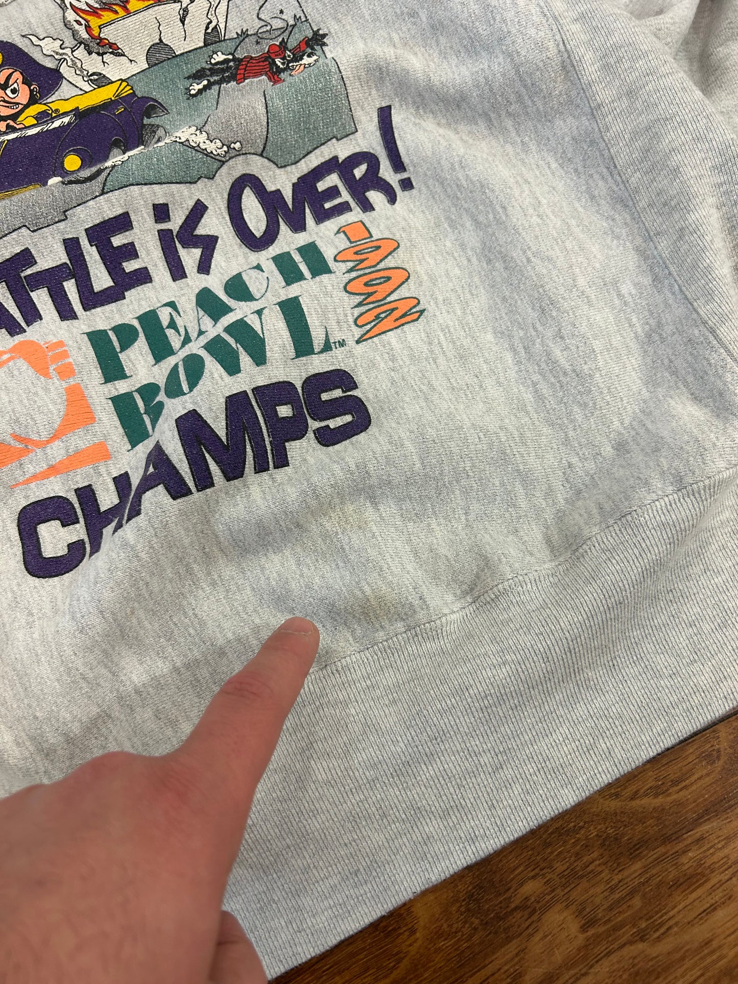 1992 East Carolina (ECU) Peach Bowl Graphic Crewneck (M)