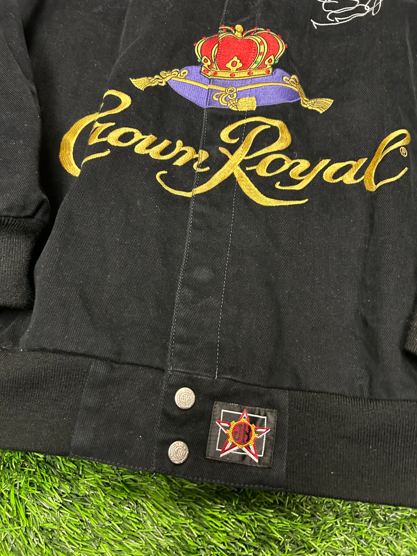 90s Crown Royal Vintage Nascar Jeff Hamilton Racing Jacket (XL)