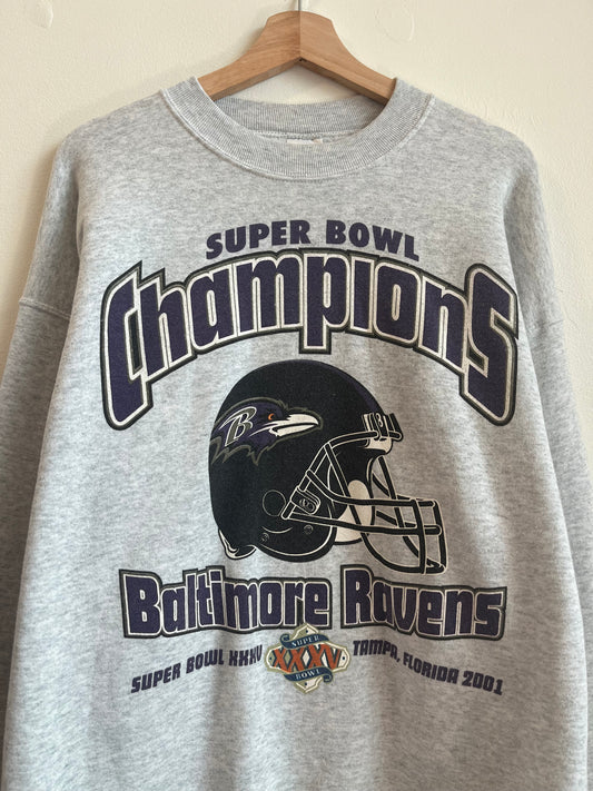 2001 Baltimore Ravens Super Bowl Champions Crewneck (XL)